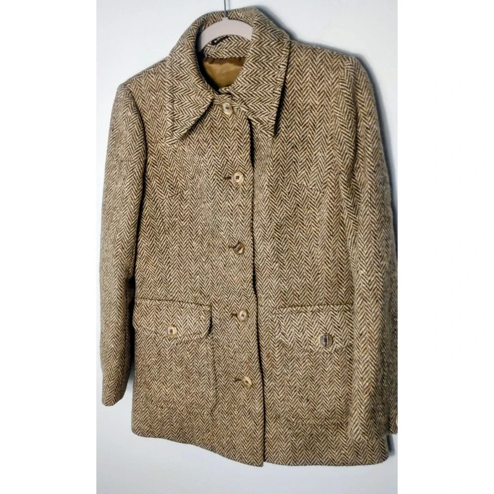 Vintage Wool Coat Jimmy Hourihan Quiet Luxury Tailored Fit Women's M Timeless